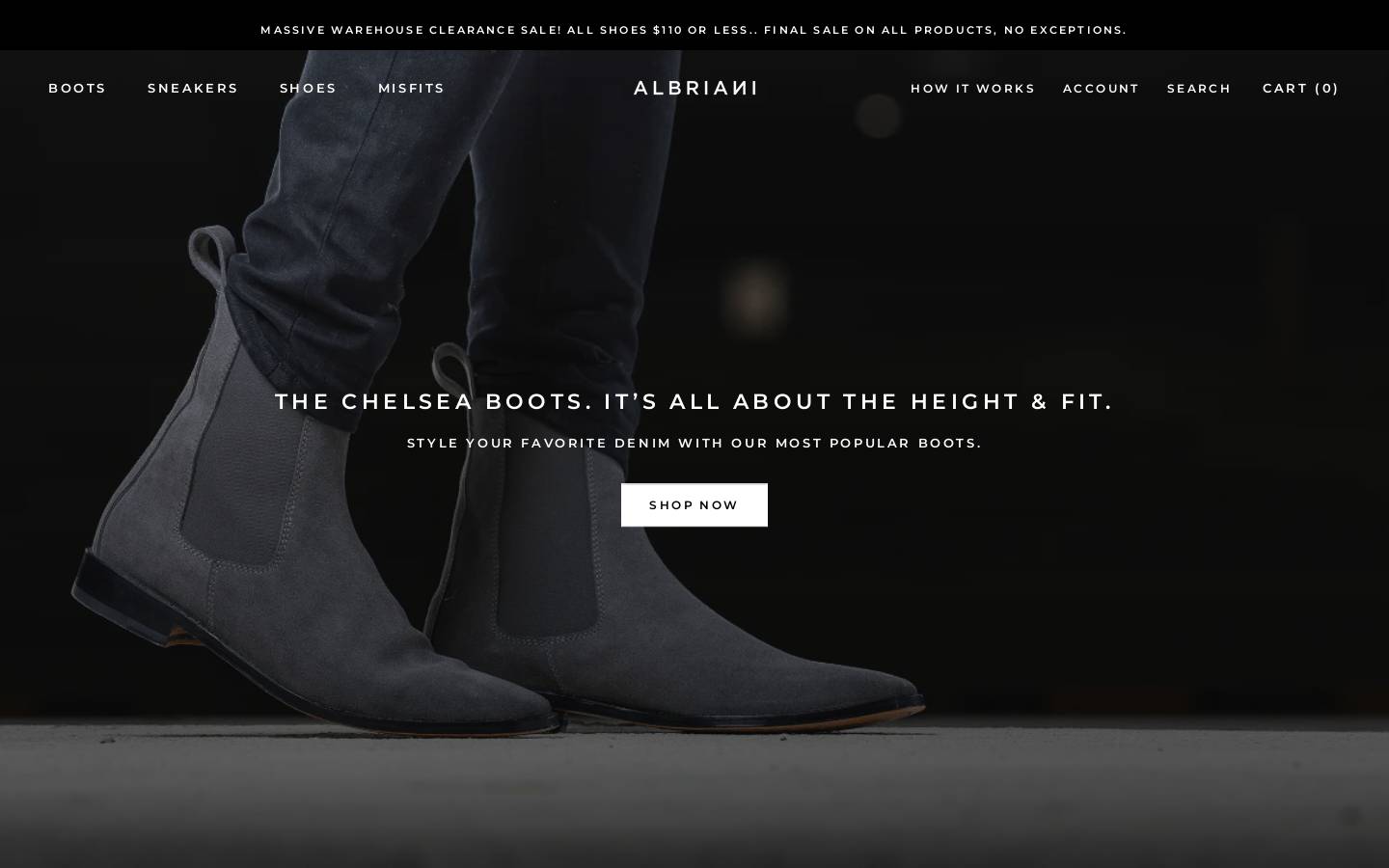 caballerowear.com homepage screenshot