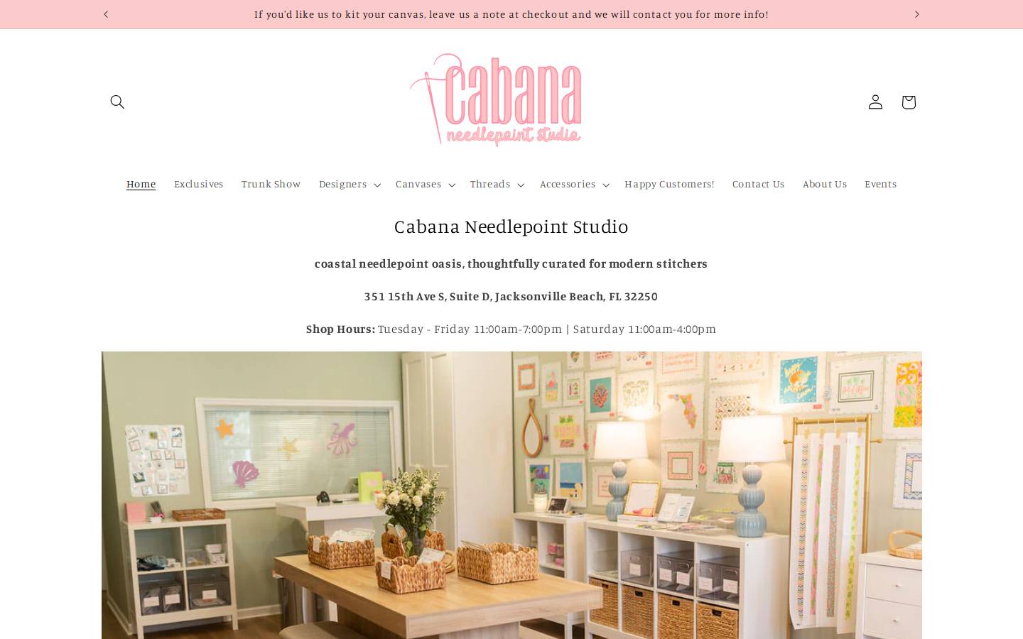 cabanalotion.com homepage screenshot