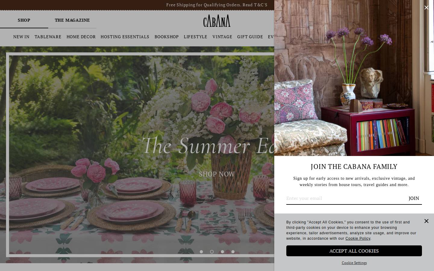 cabanamagazine.com homepage screenshot