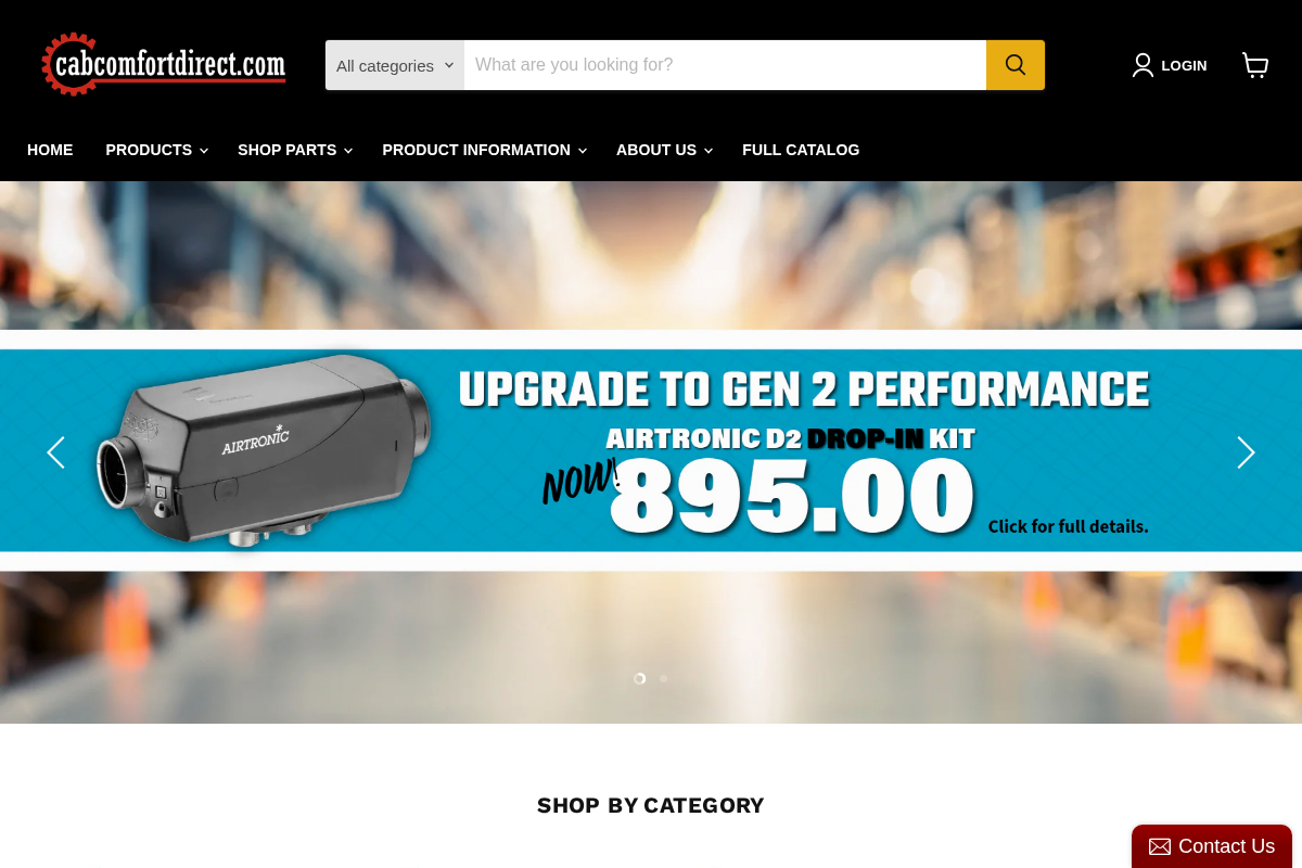 Cabcomfortdirect homepage screenshot
