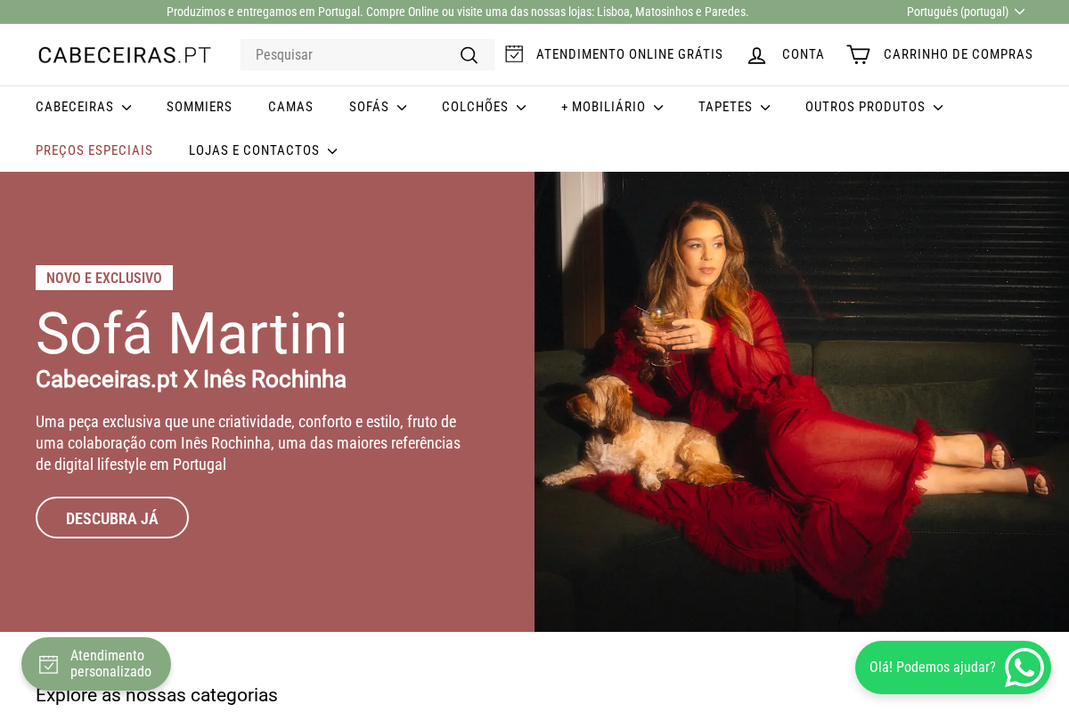 Cabeceiras.pt homepage screenshot