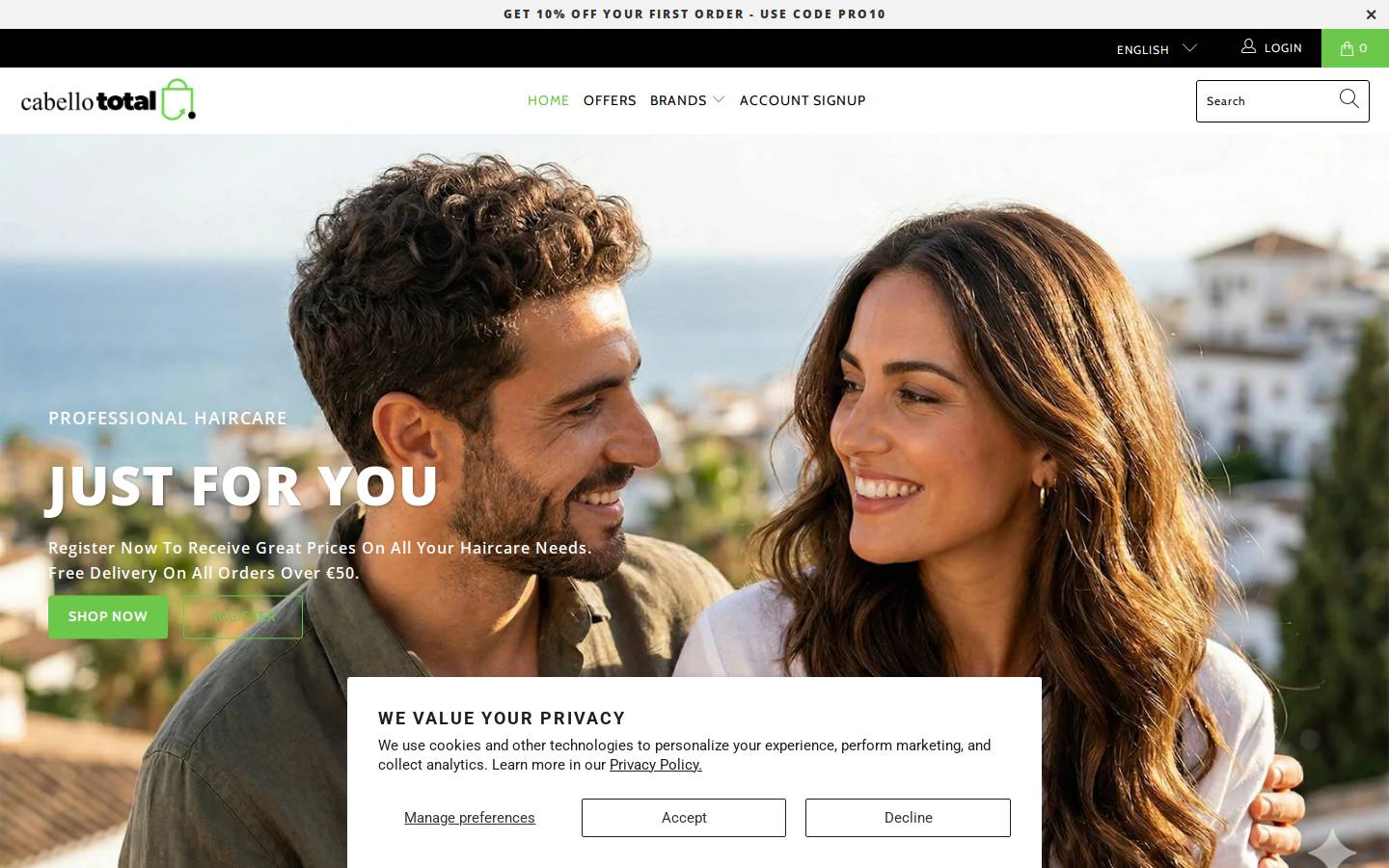 cabellototal.es homepage screenshot