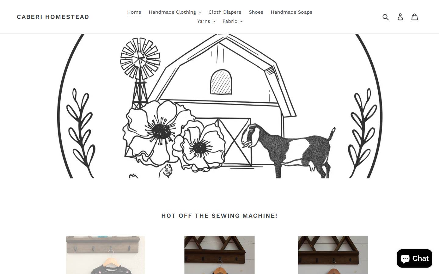 caberihomestead.com homepage screenshot
