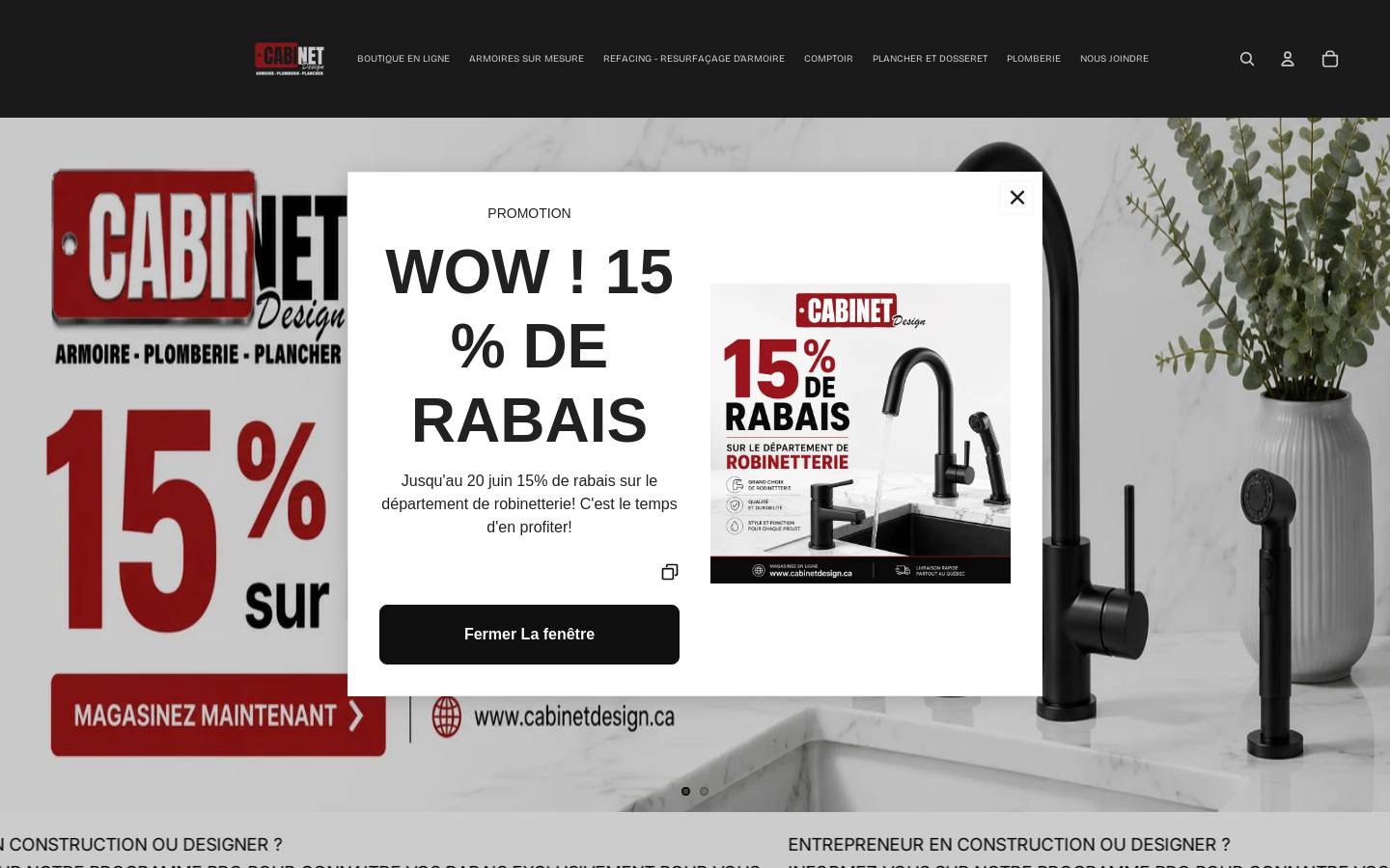cabinetdesign.ca homepage screenshot