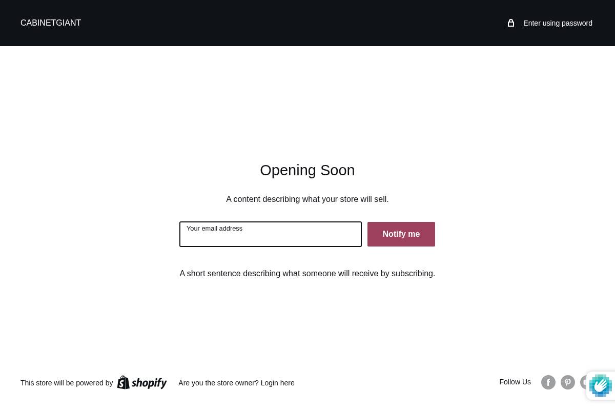 Cabinetgiant homepage screenshot