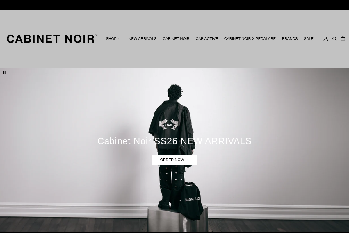 Cabinet Noir homepage screenshot