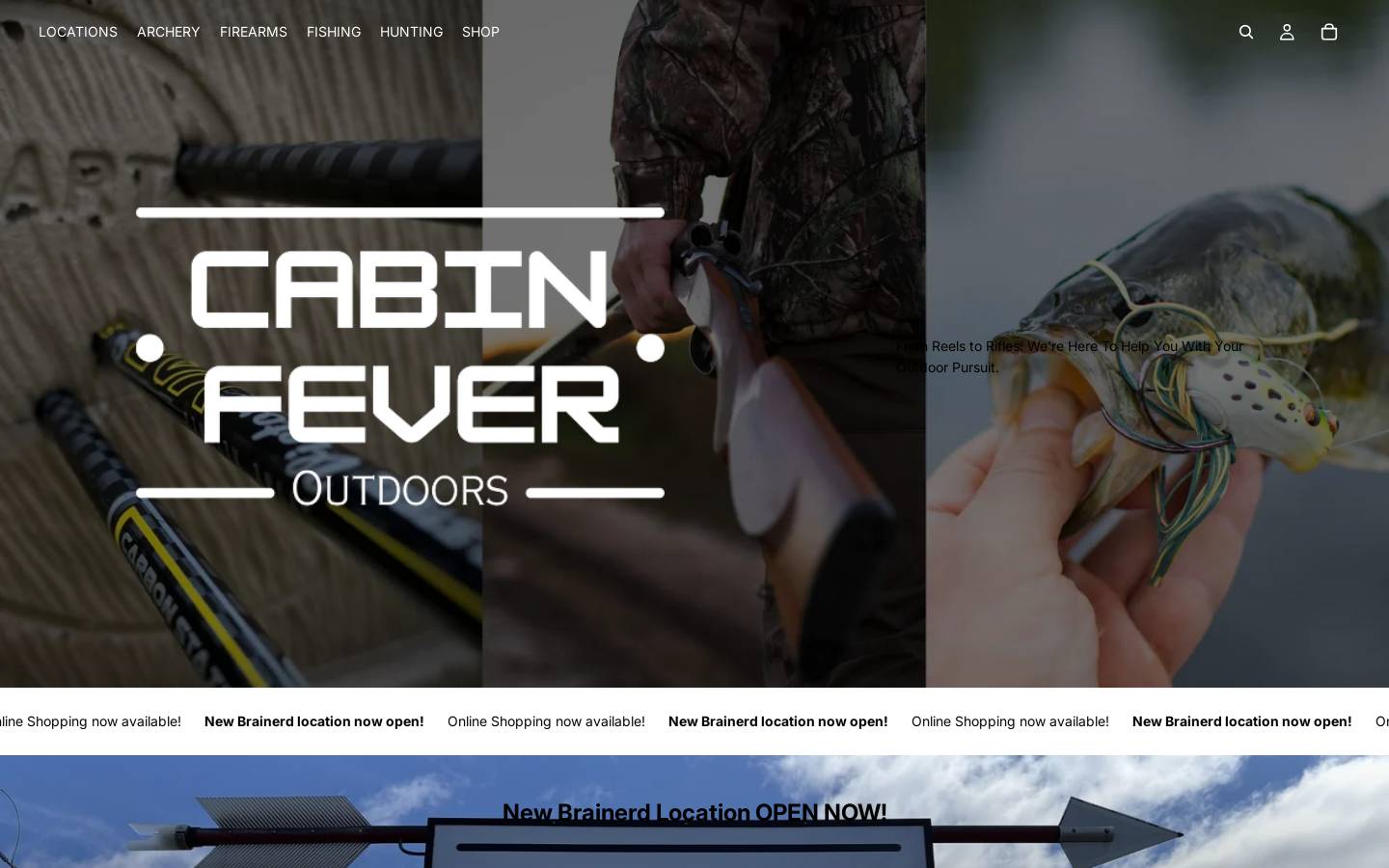 cabinfevermn.com homepage screenshot