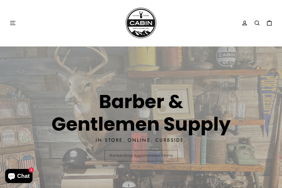 cabingoods.ca homepage screenshot