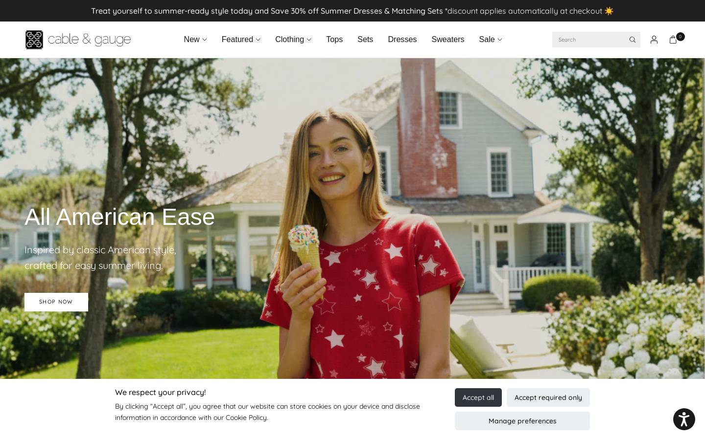 cableandgauge.com homepage screenshot