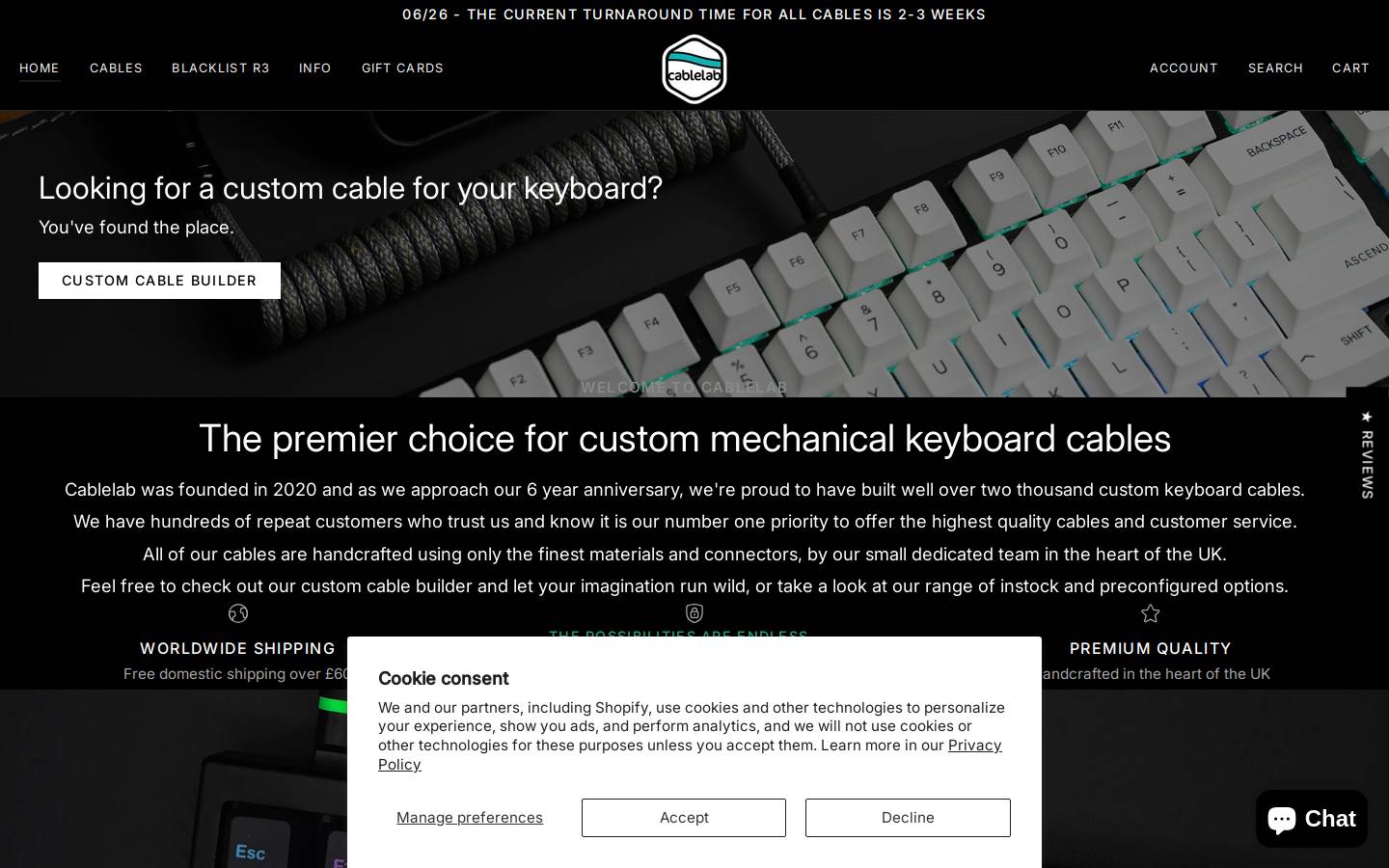 cablelab.co.uk homepage screenshot