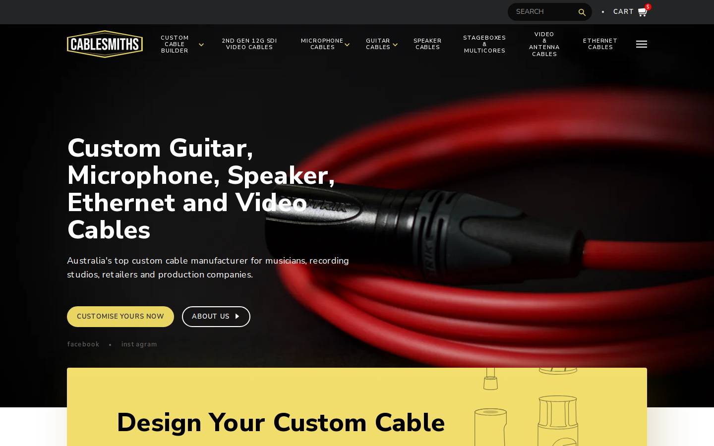 cablesmiths.com homepage screenshot