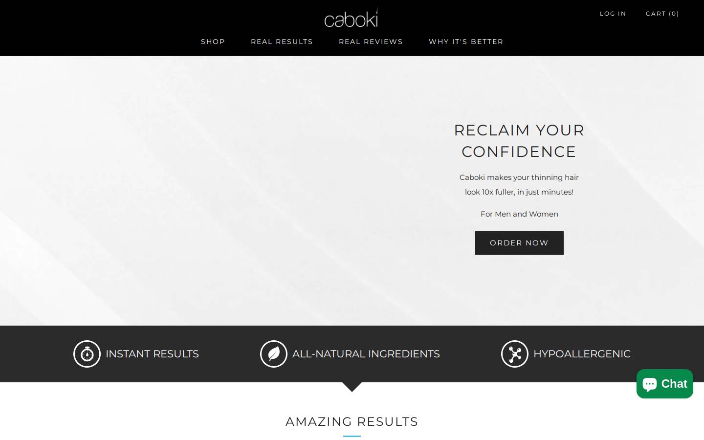 caboki.co.uk homepage screenshot