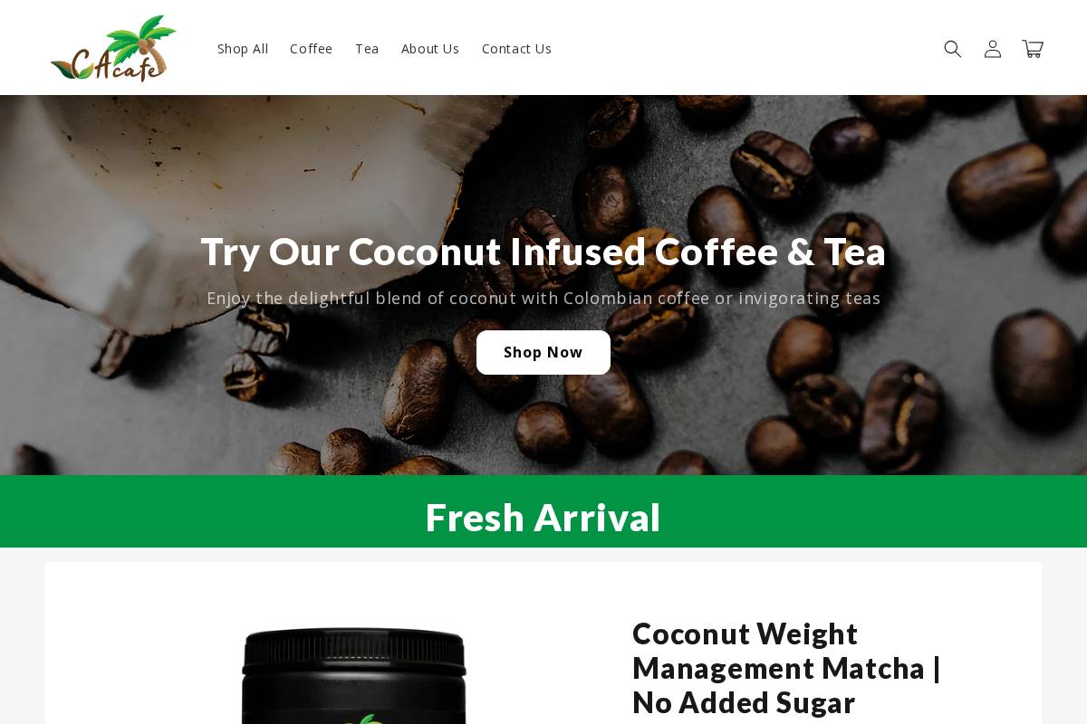 cacafe.com homepage screenshot