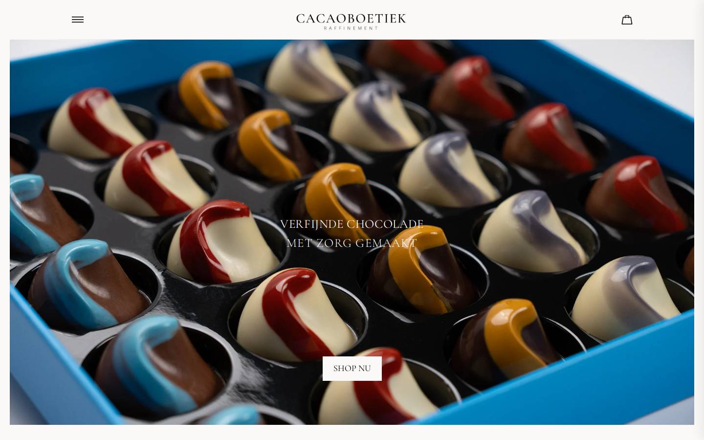 cacaoboutique.com homepage screenshot