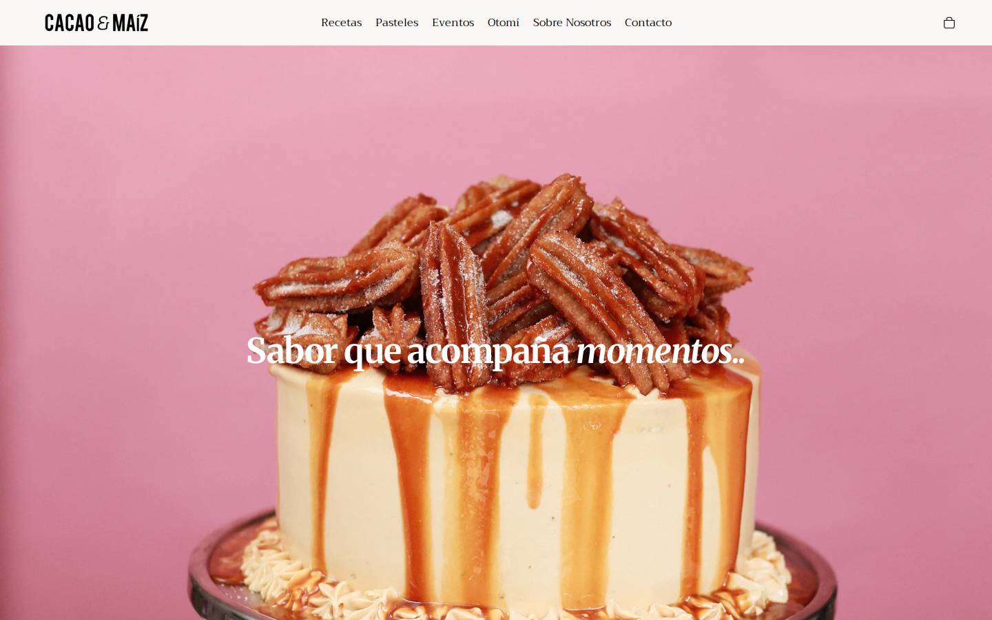 cacaoymaiz.com homepage screenshot