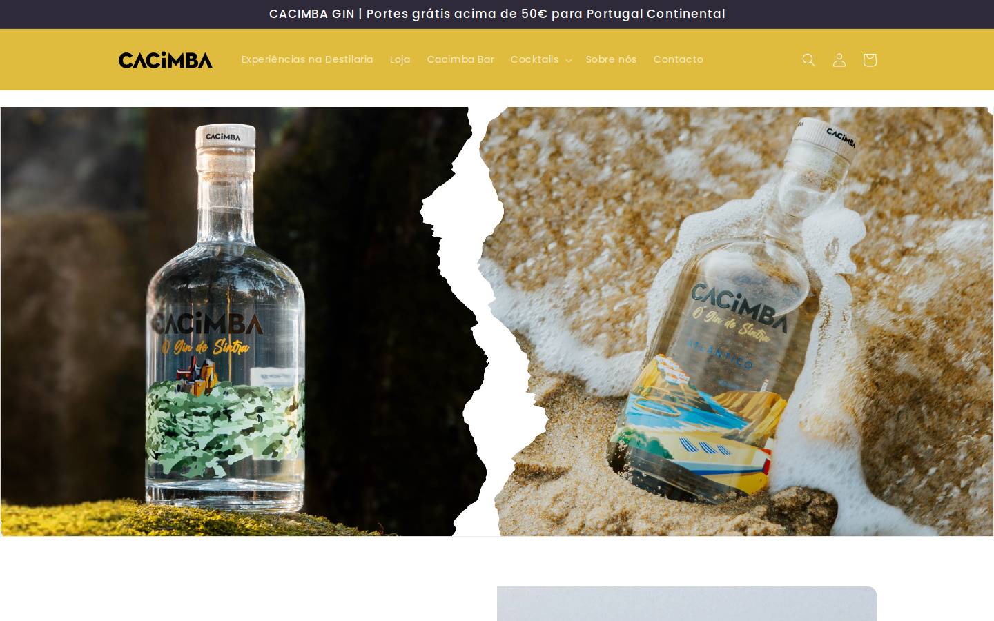 cacimbagin.com homepage screenshot