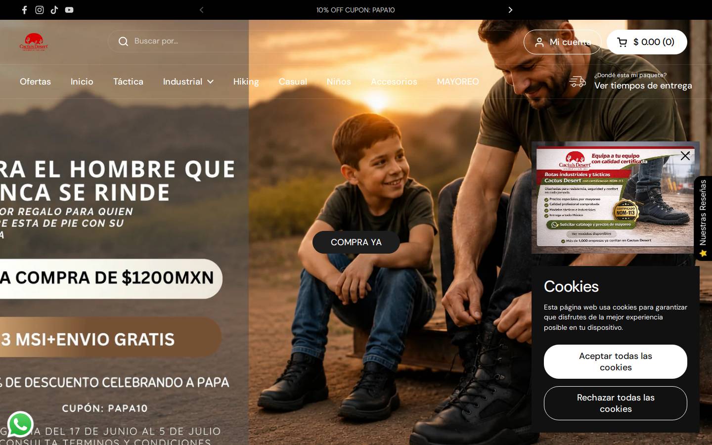 cactusdesert.com.mx homepage screenshot