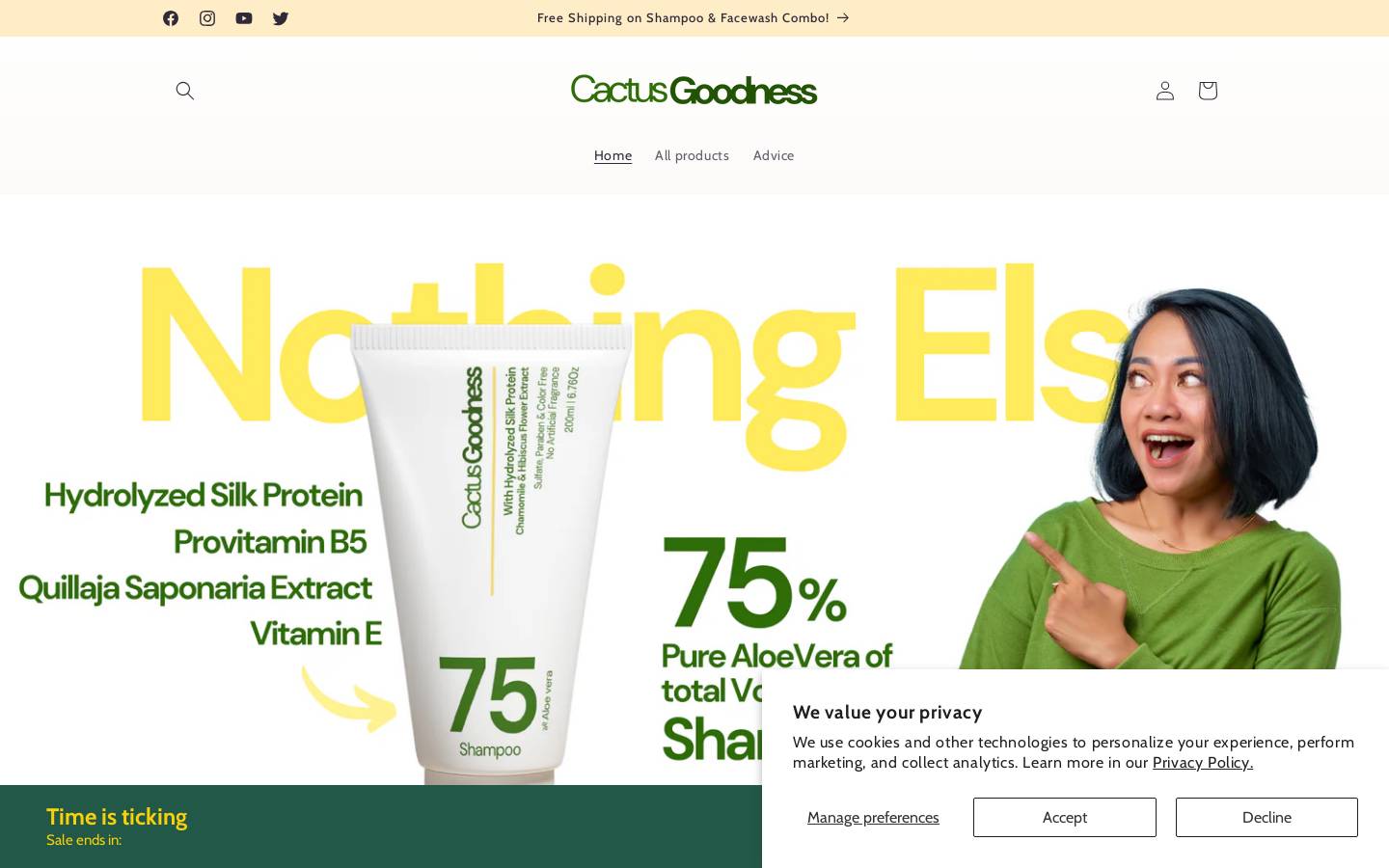 cactusgoodness.com homepage screenshot