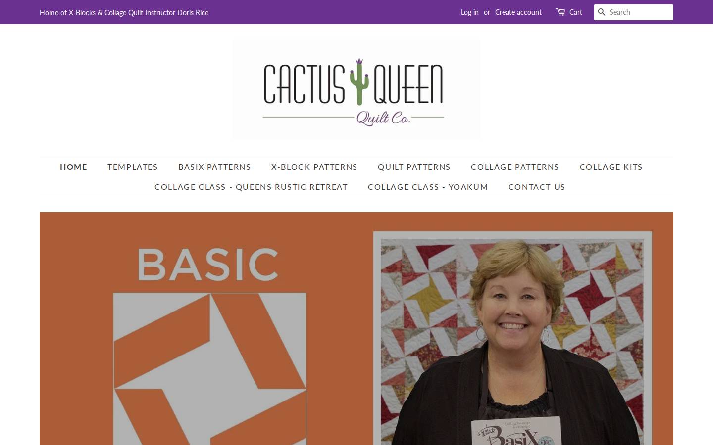 cactusqueenquilt.com homepage screenshot