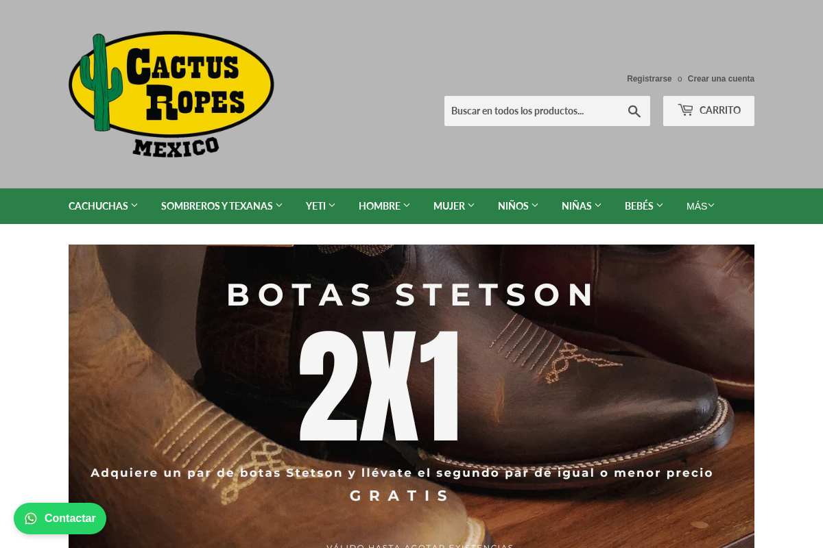 CACTUS ROPES MEXICO homepage screenshot