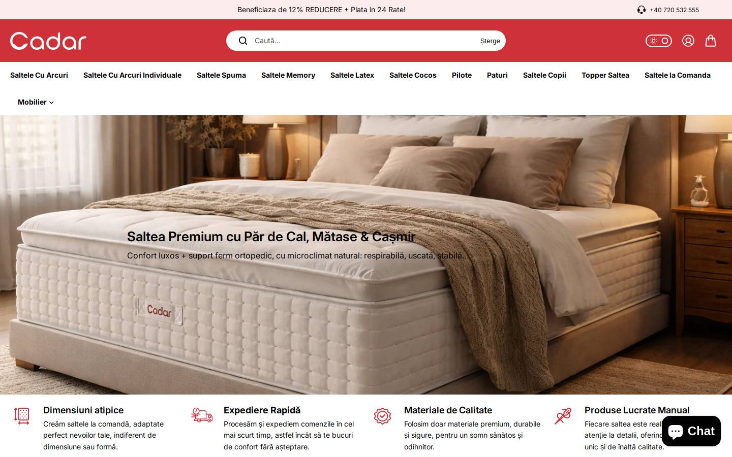 cadar.ro homepage screenshot