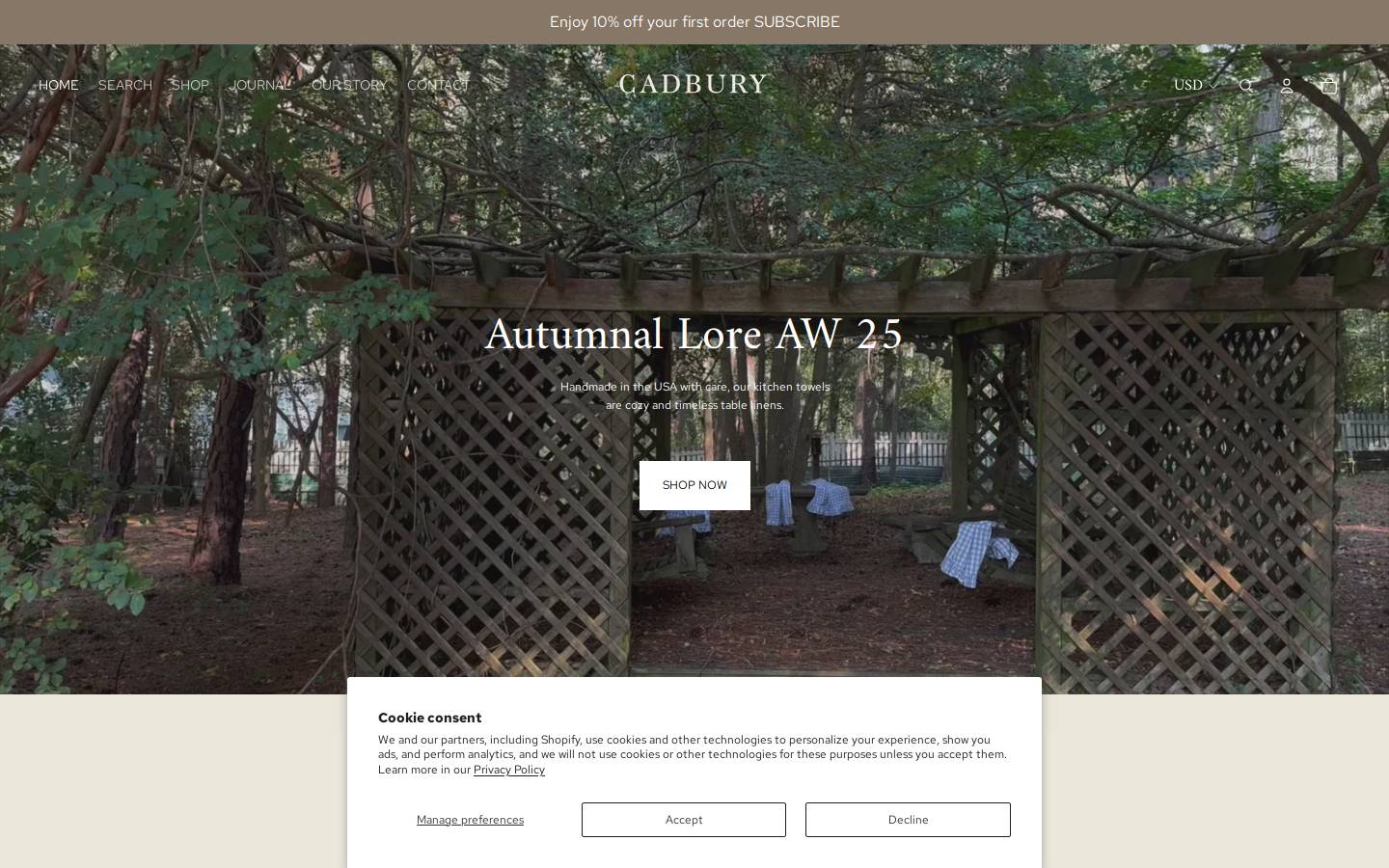 cadburyhome.com homepage screenshot