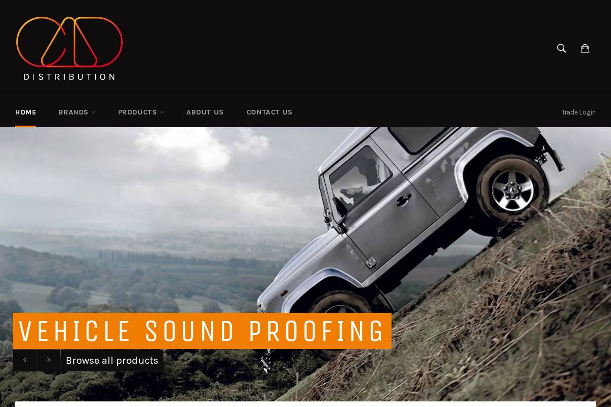 caddistribution.co.uk homepage screenshot