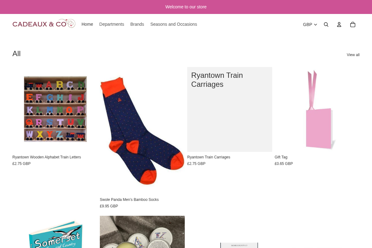 Cadeauxandco homepage screenshot