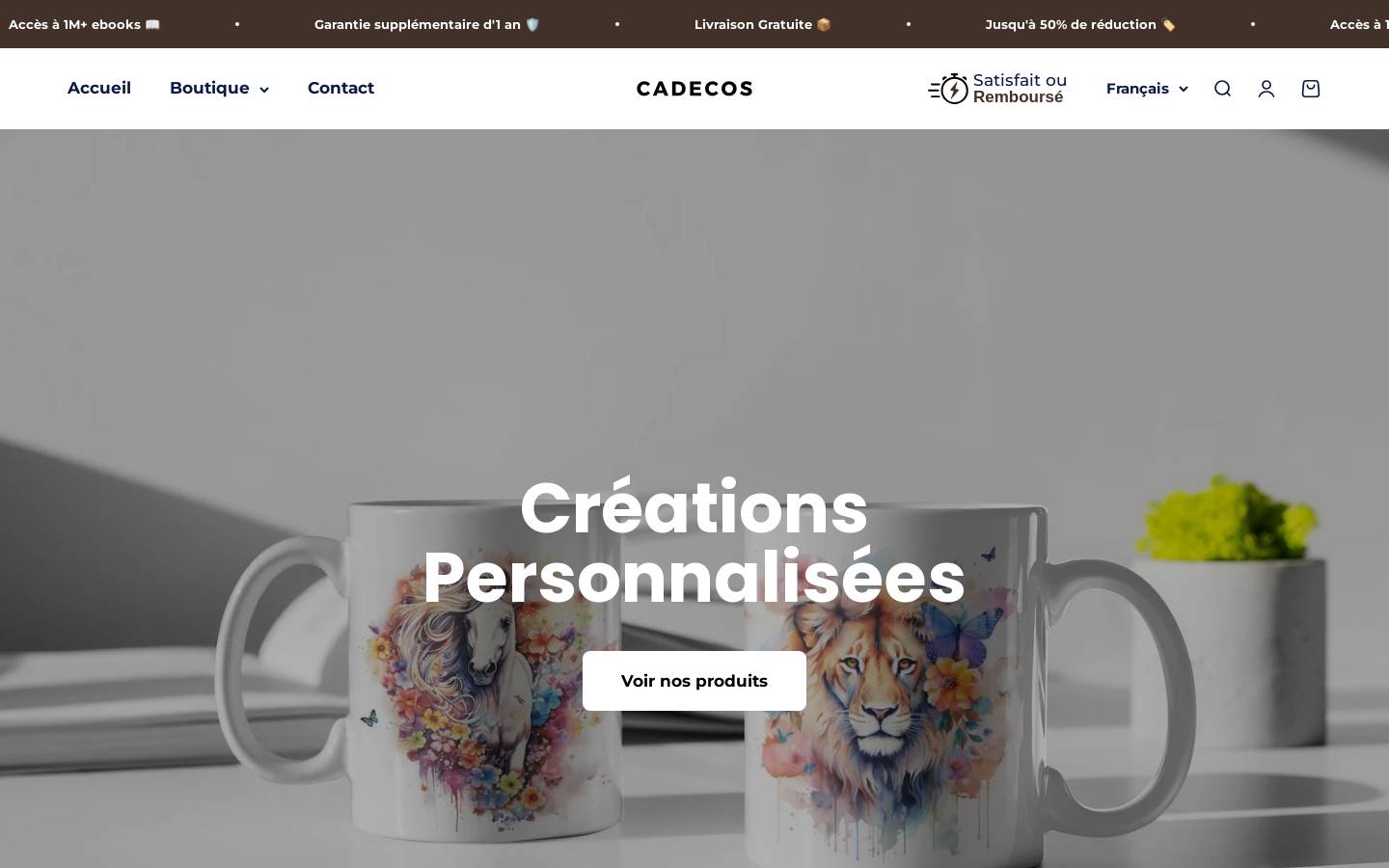 Cadecos homepage screenshot