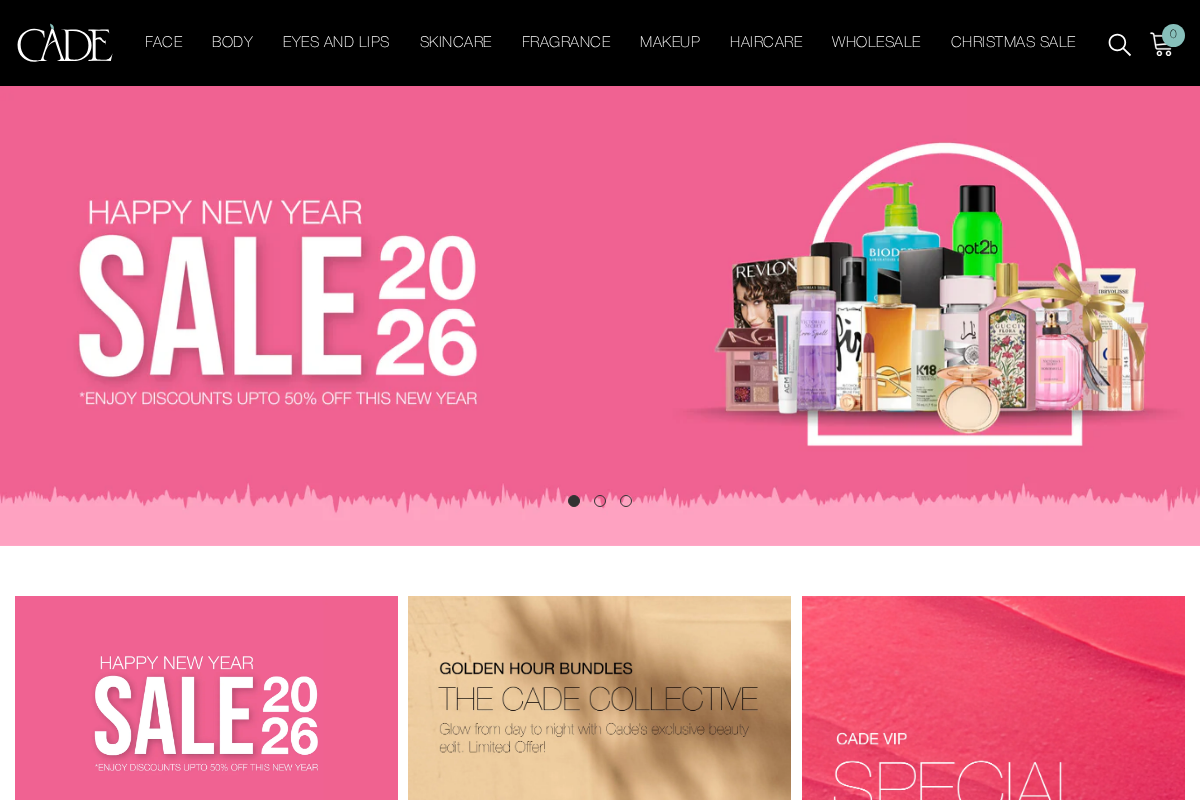 cadecosmatics homepage screenshot