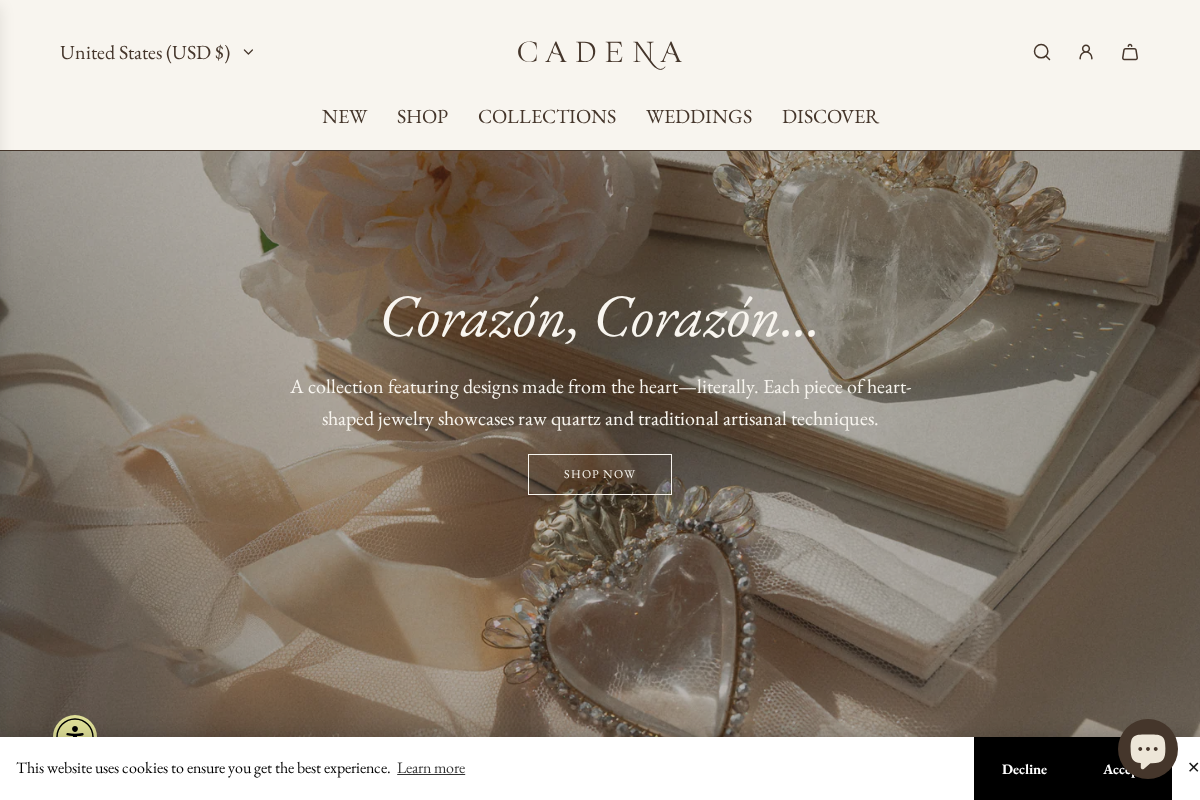 Cadena Collective homepage screenshot