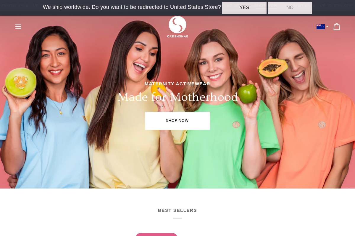 Cadenshae NZ homepage screenshot
