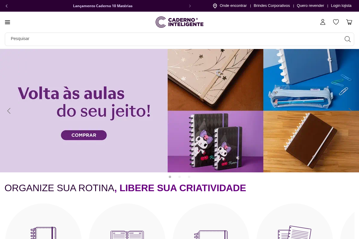Caderno Inteligente ® homepage screenshot