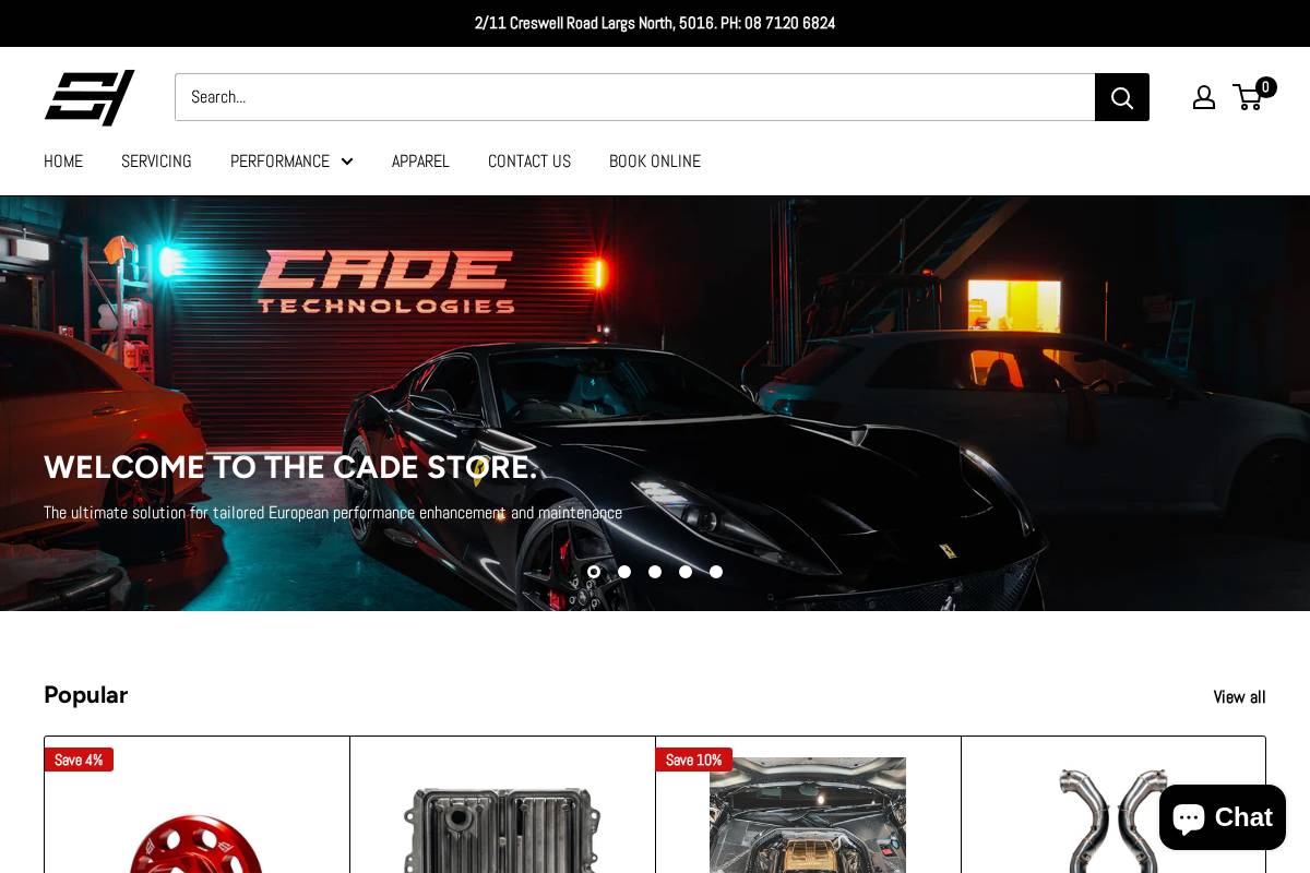 cadetech.store homepage screenshot