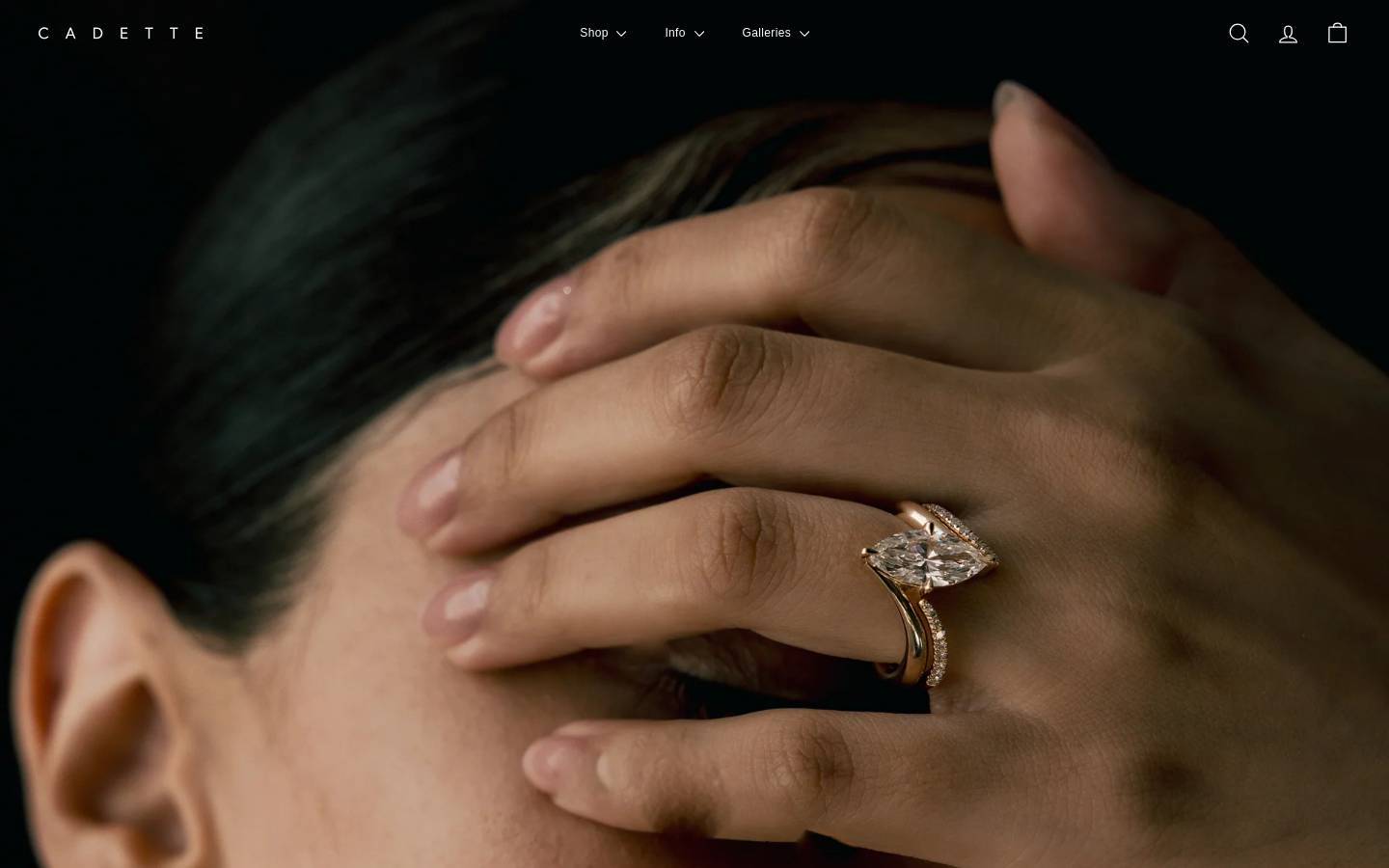 cadettejewelry.com homepage screenshot