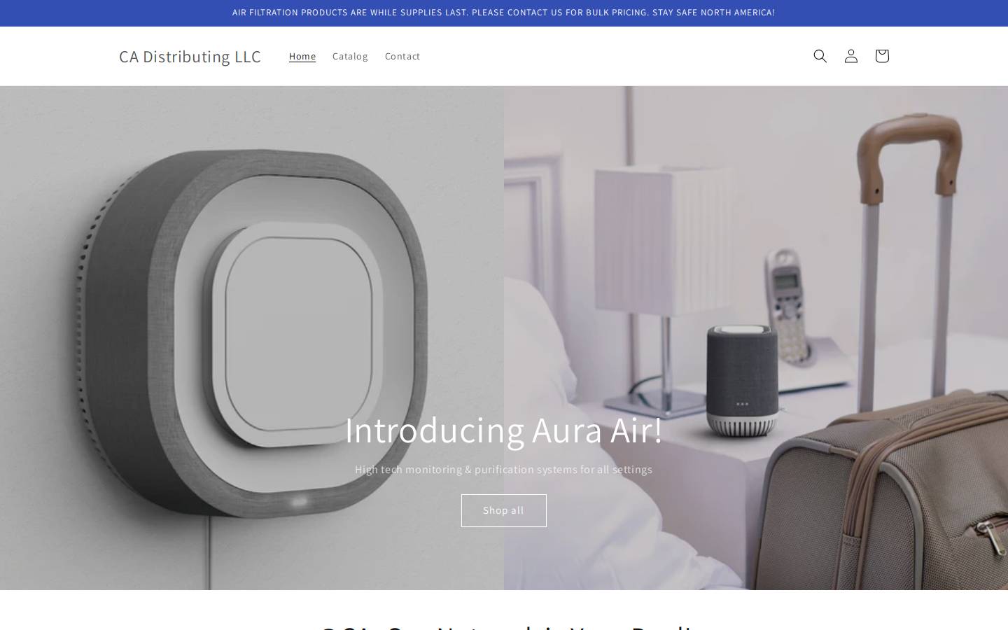 cadistributingllc.com homepage screenshot