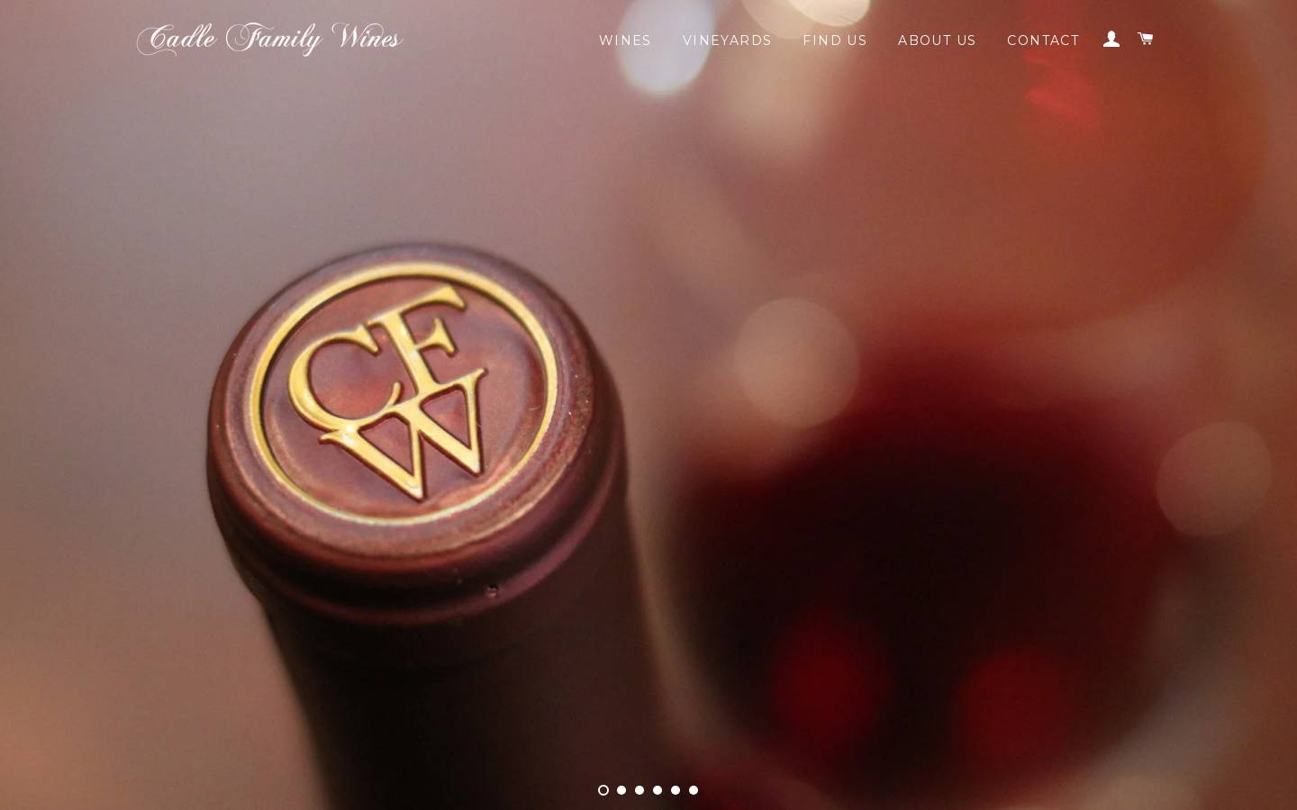 cadlefamilywine.com homepage screenshot