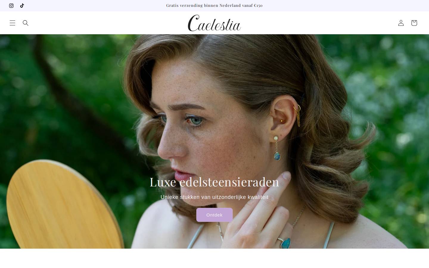 Caelestia homepage screenshot