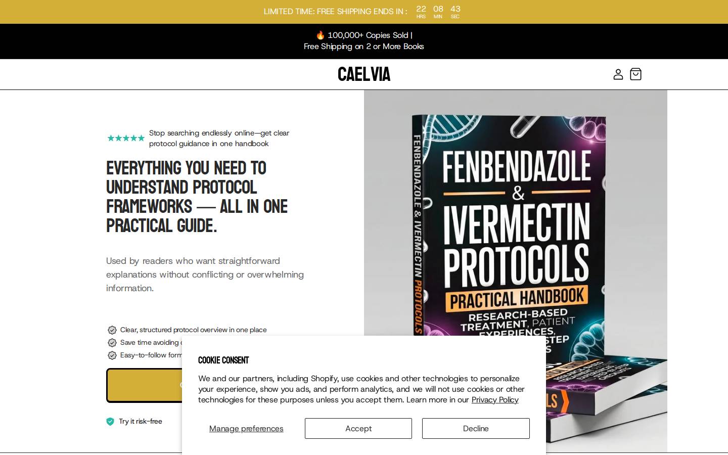 caelvia.com homepage screenshot