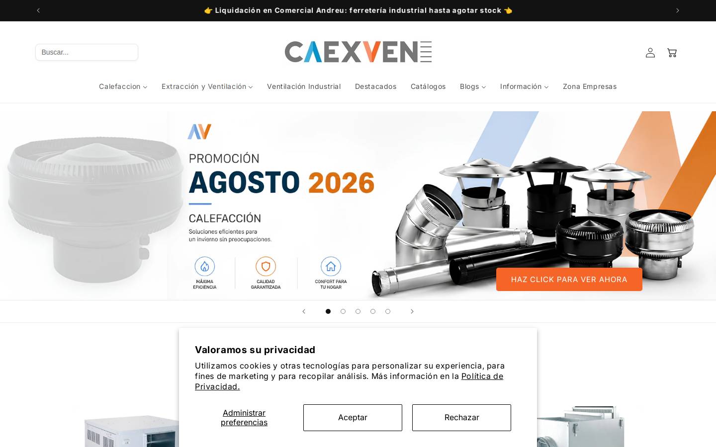 Caexven homepage screenshot