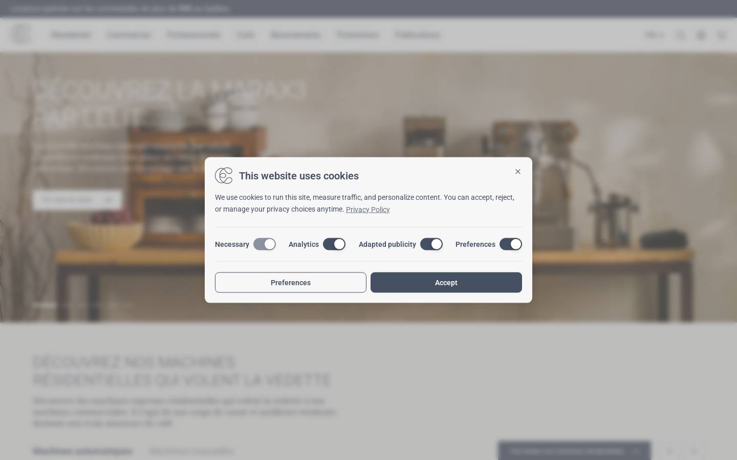 cafe-touche.com homepage screenshot