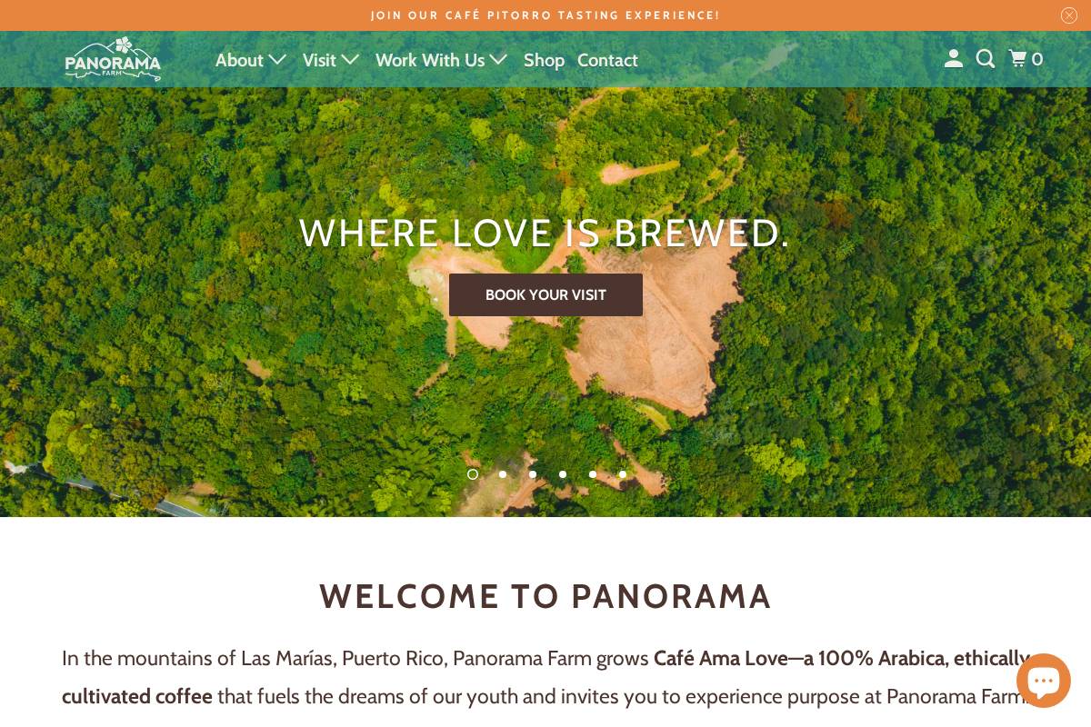 cafeama.com homepage screenshot