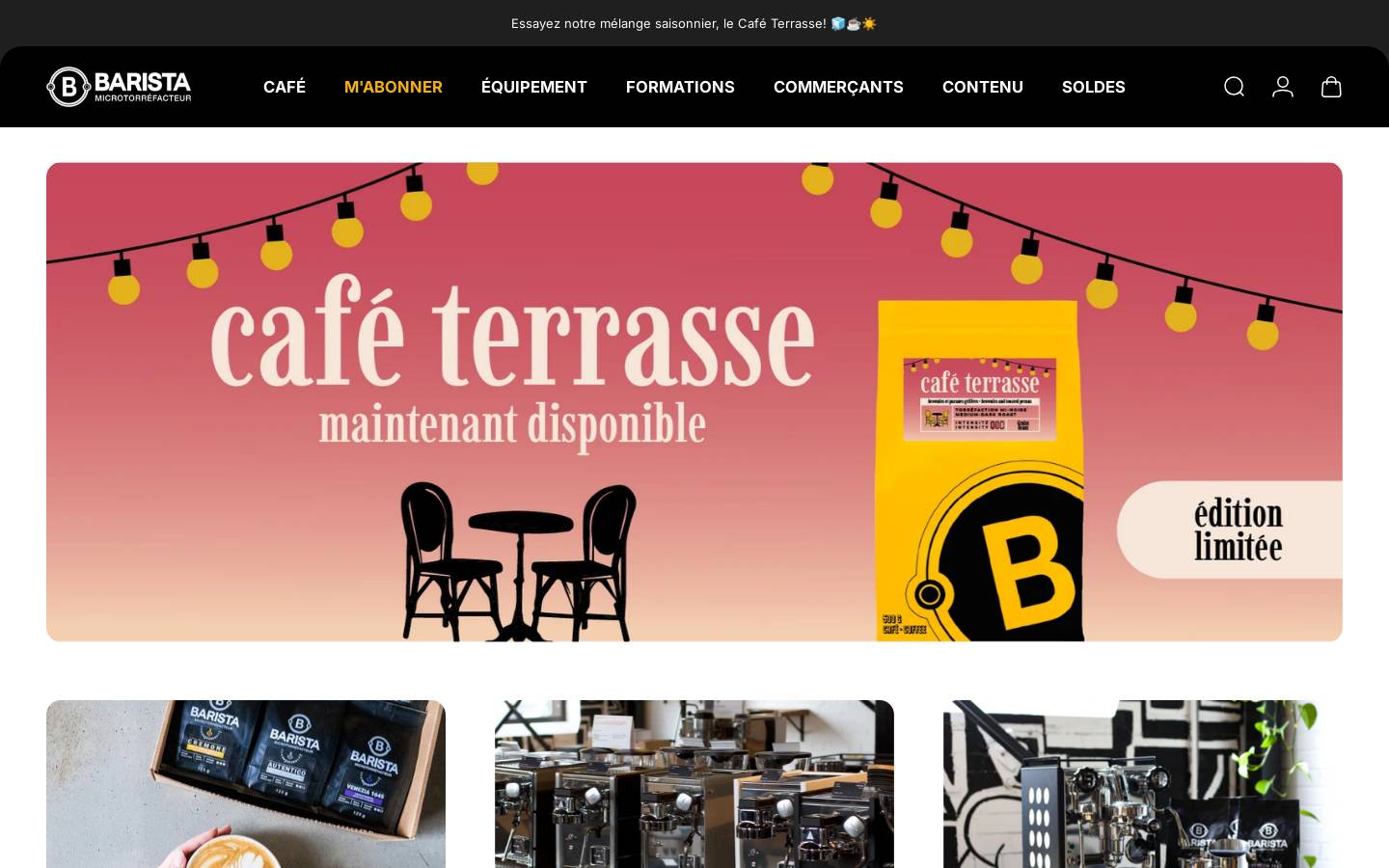 cafebarista.ca homepage screenshot