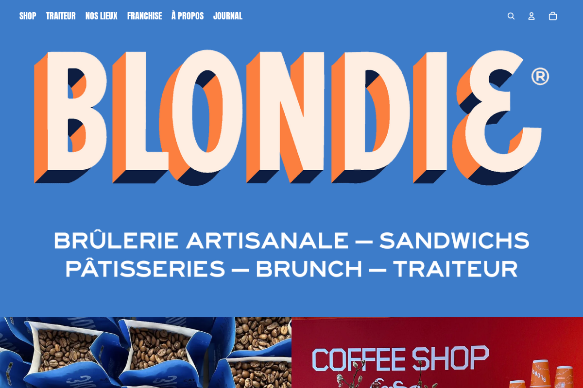 cafeblondie.com homepage screenshot