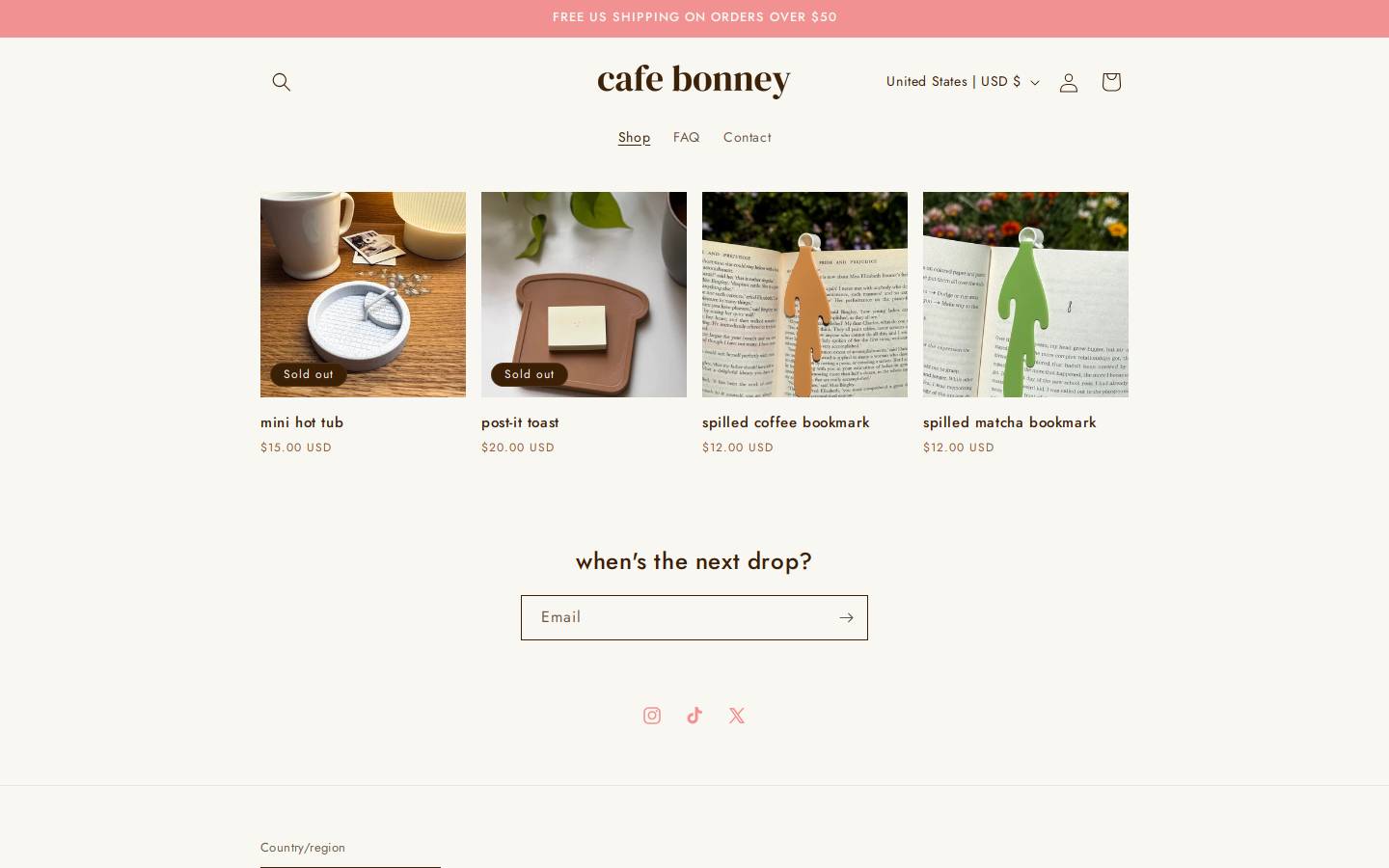 cafebonnie.com homepage screenshot