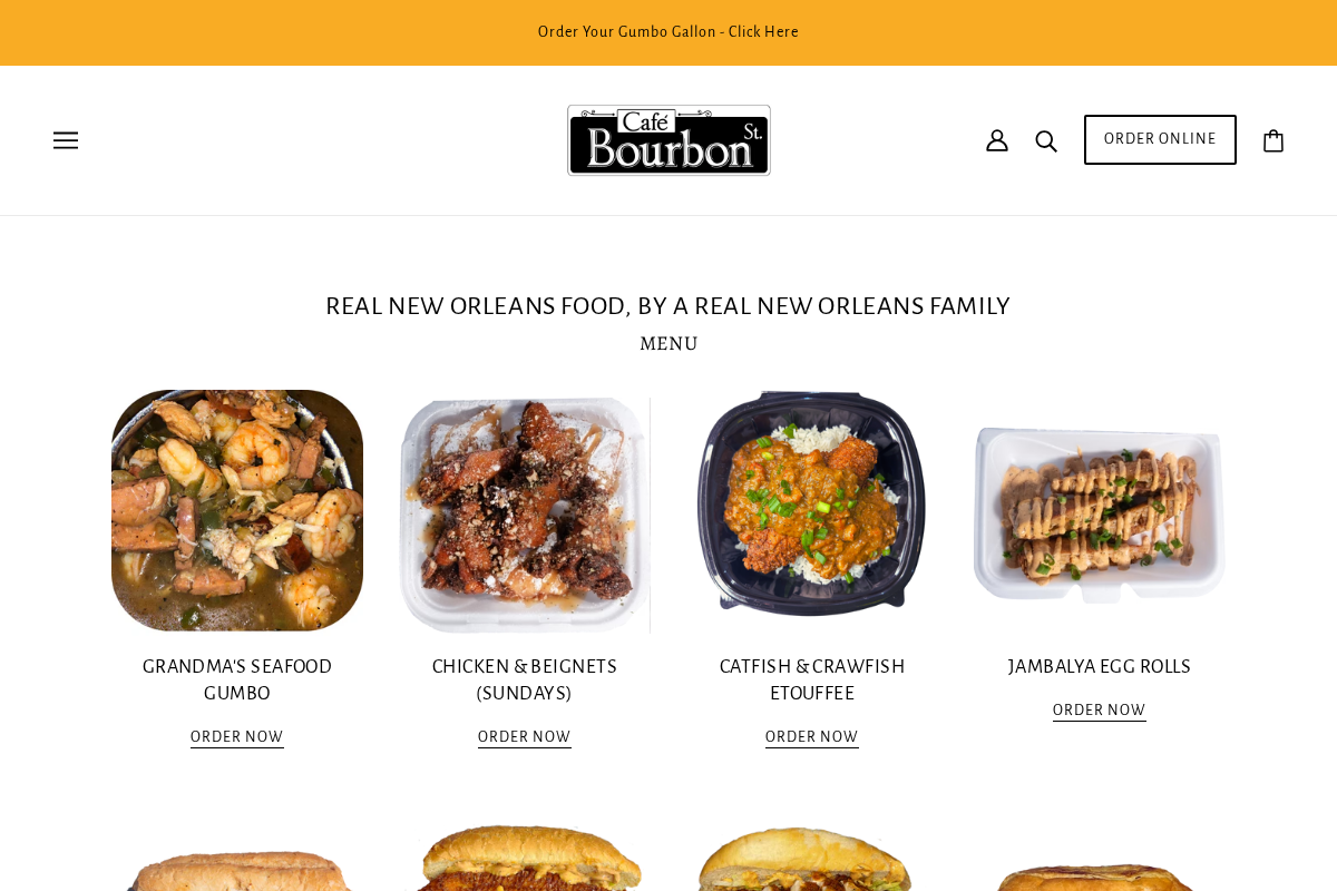cafebourbonst.com homepage screenshot