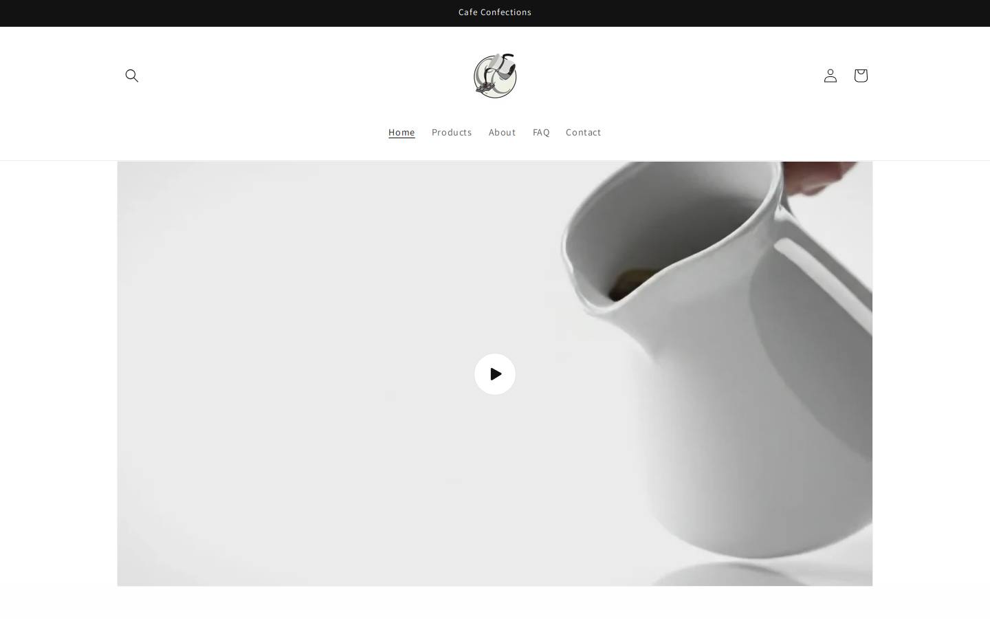 cafeconfections.com homepage screenshot