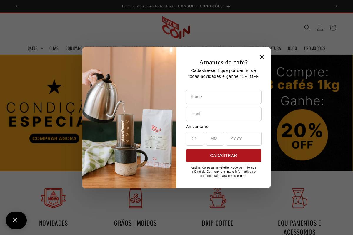 cafeducoin.com.br homepage screenshot