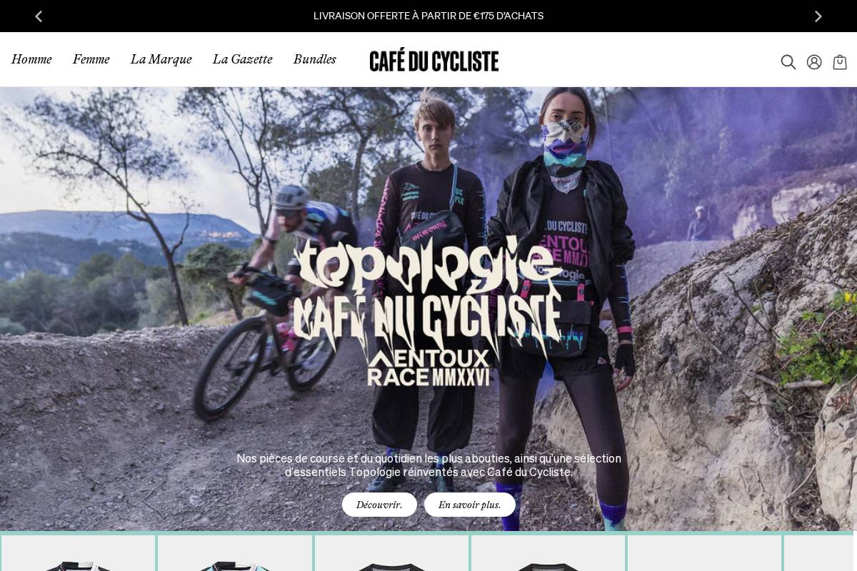 Cafe du Cycliste homepage screenshot