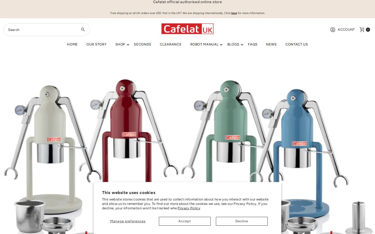 Cafelat UK Limited homepage screenshot